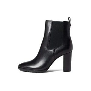 Lauren Ralph Lauren Mylah Leather Bootie Black High Heel Women’s Size 9.5